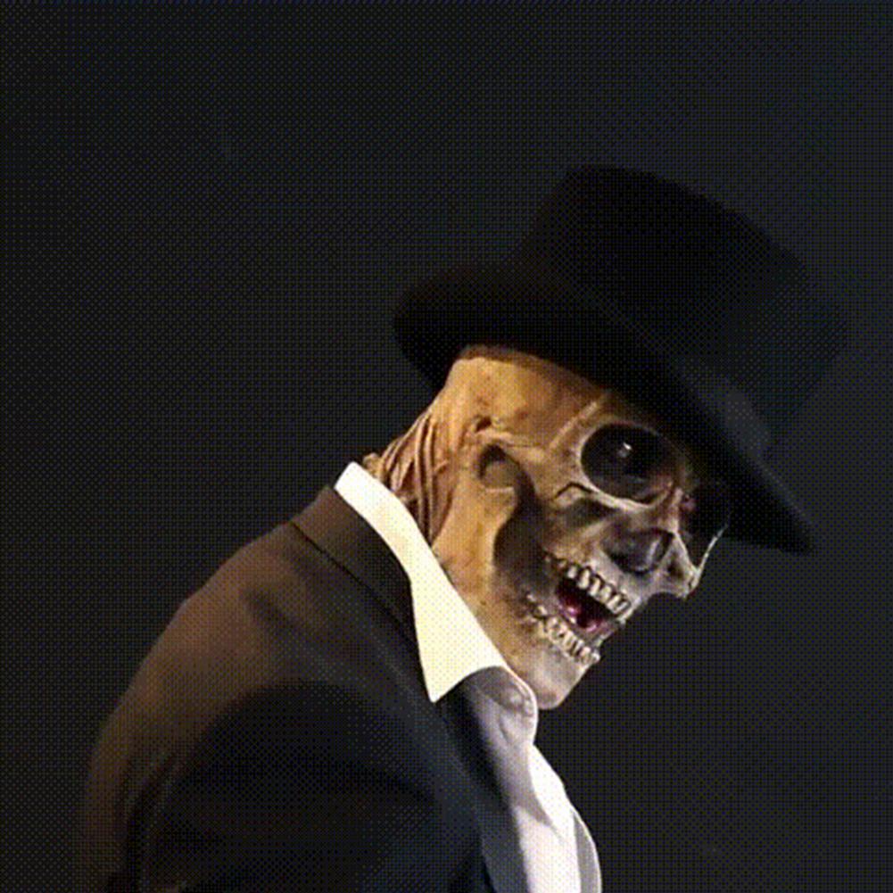 Halloween Brain Skull Mask with Hat – Unisex Funny and Creepy Costume Accessory