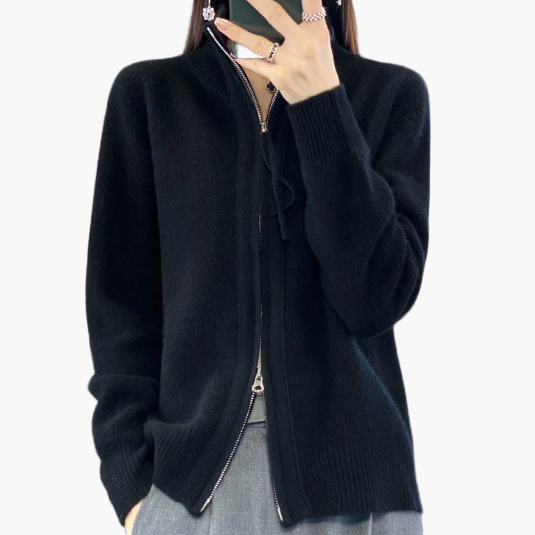 Women's Luxury Knitted Cardigan with Zipper – Stylish and Comfortable for Every Occasion