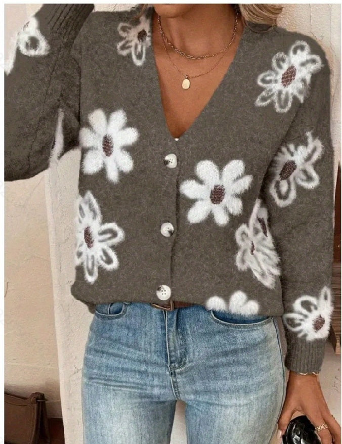 Alice – Floral Print Vest With Buttons