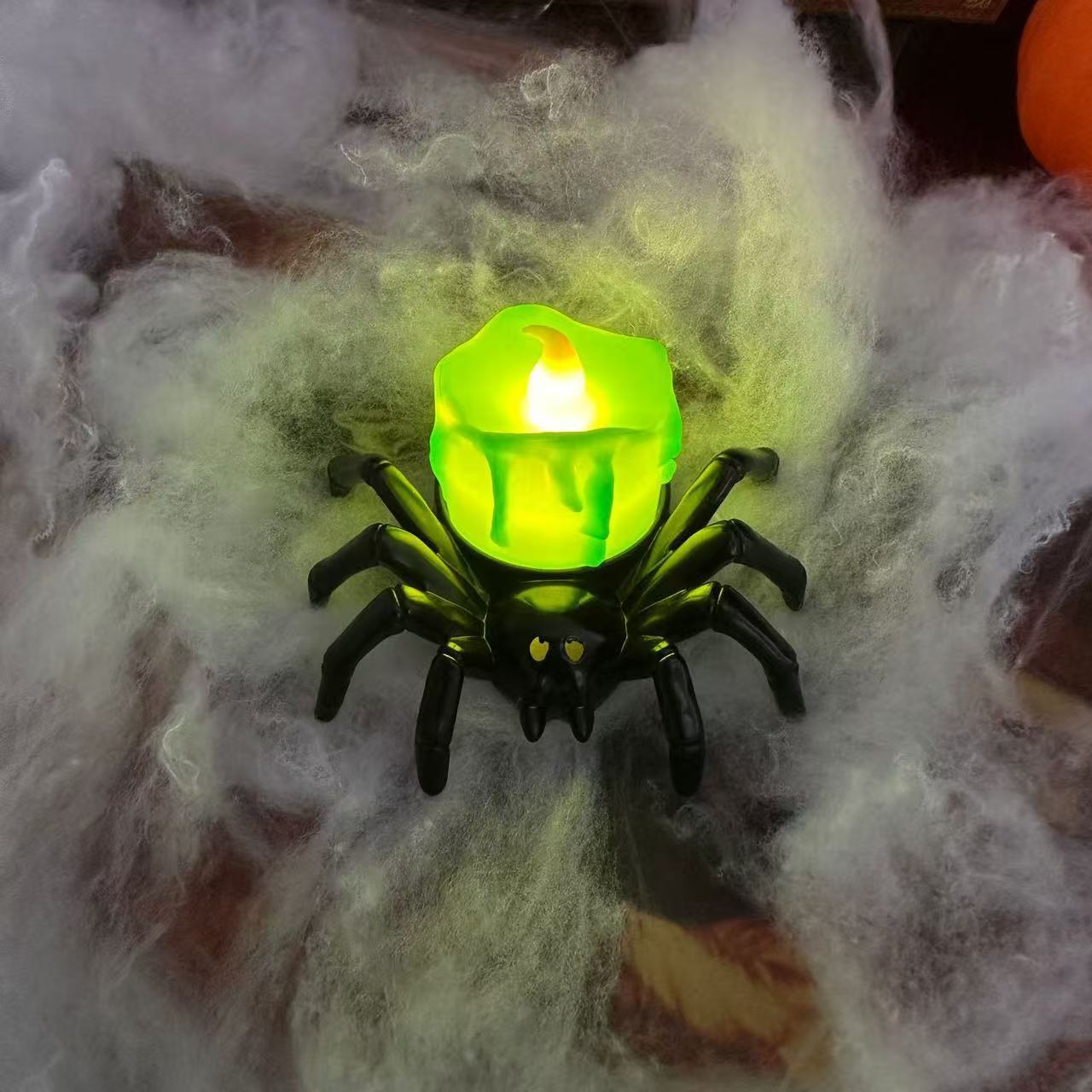 Halloween Spider Candle Lamp – Decoration for Party, Trick-or-Treat & Creepy Atmosphere