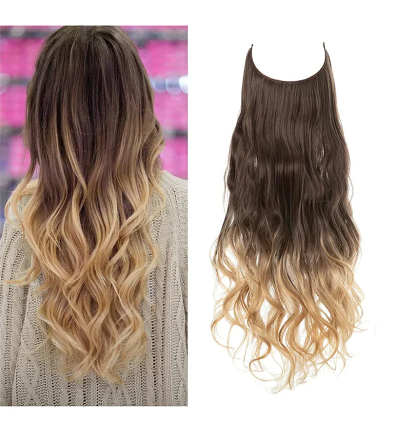 Naturally Looking Women's Wig with Loose Curls and Layered Halo Style