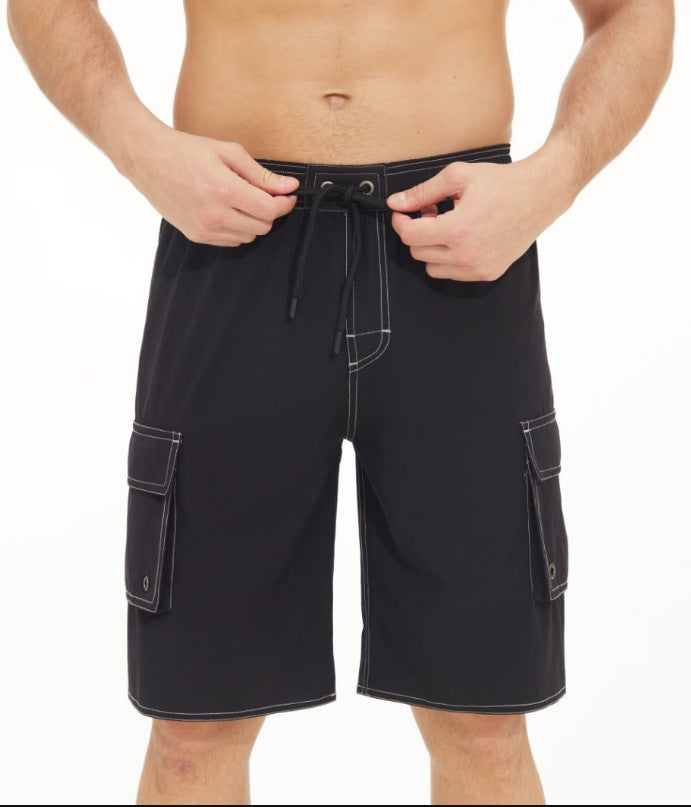 Isaac – Solid Color Beach Shorts for Men