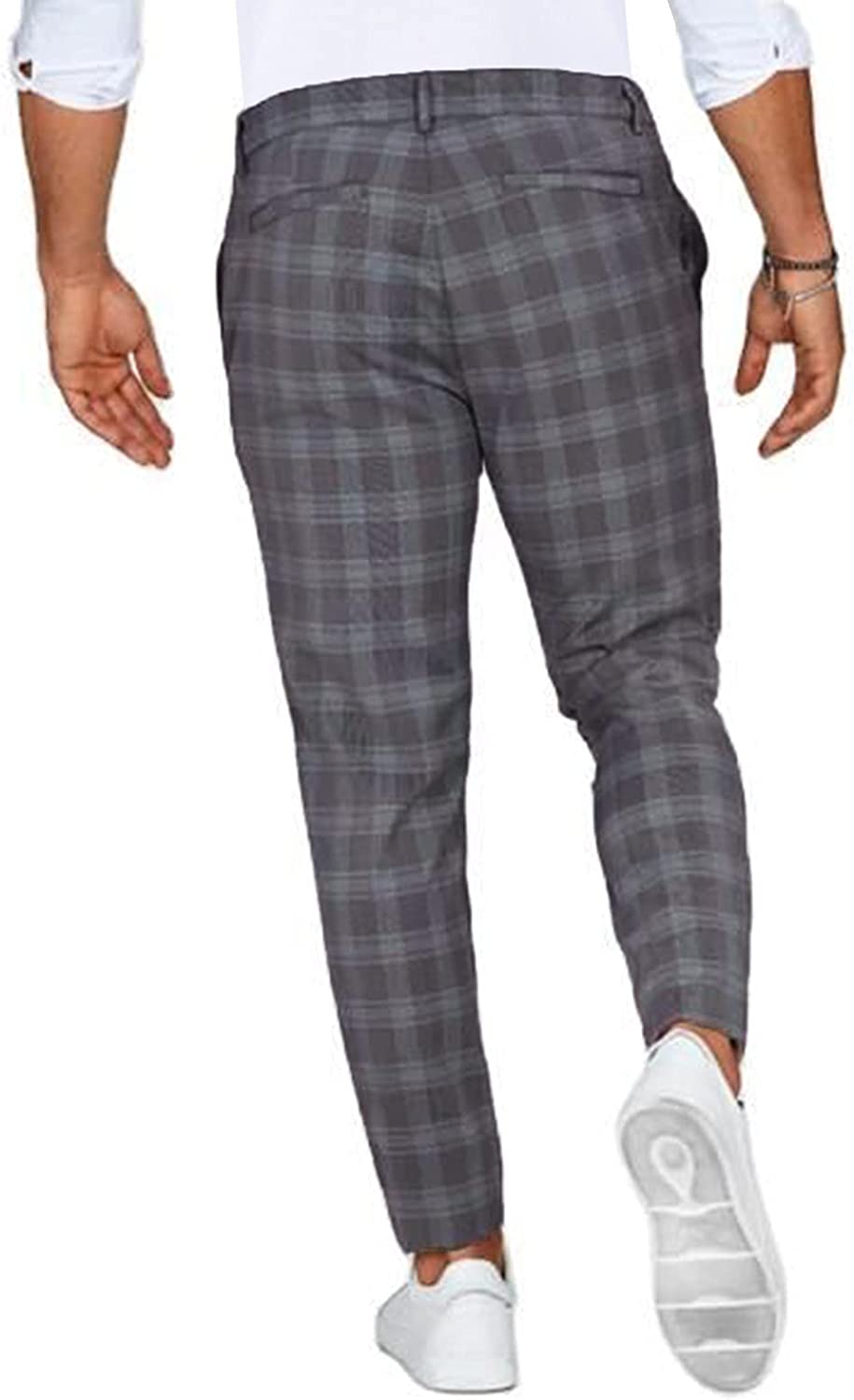 Men's Chino Slim Fit Checked – Fashionable Casual Pants for Stylish & Comfortable Look