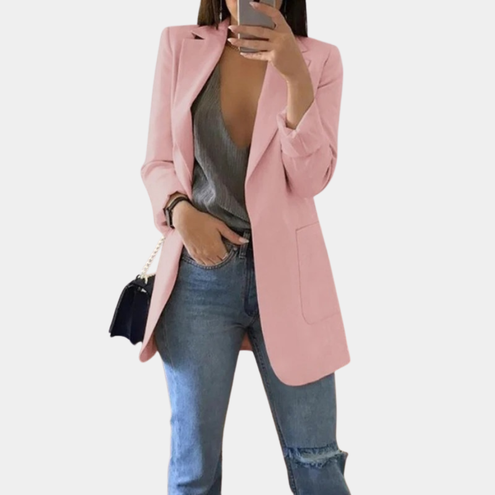 Women's Long Blazer – Elegant Neat Style for Work and Leisure