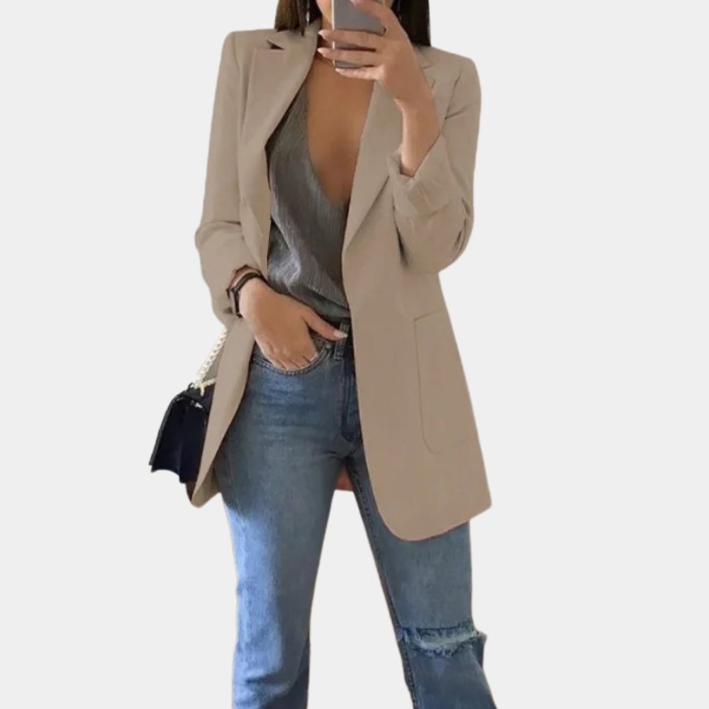 Women's Long Blazer – Elegant Neat Style for Work and Leisure