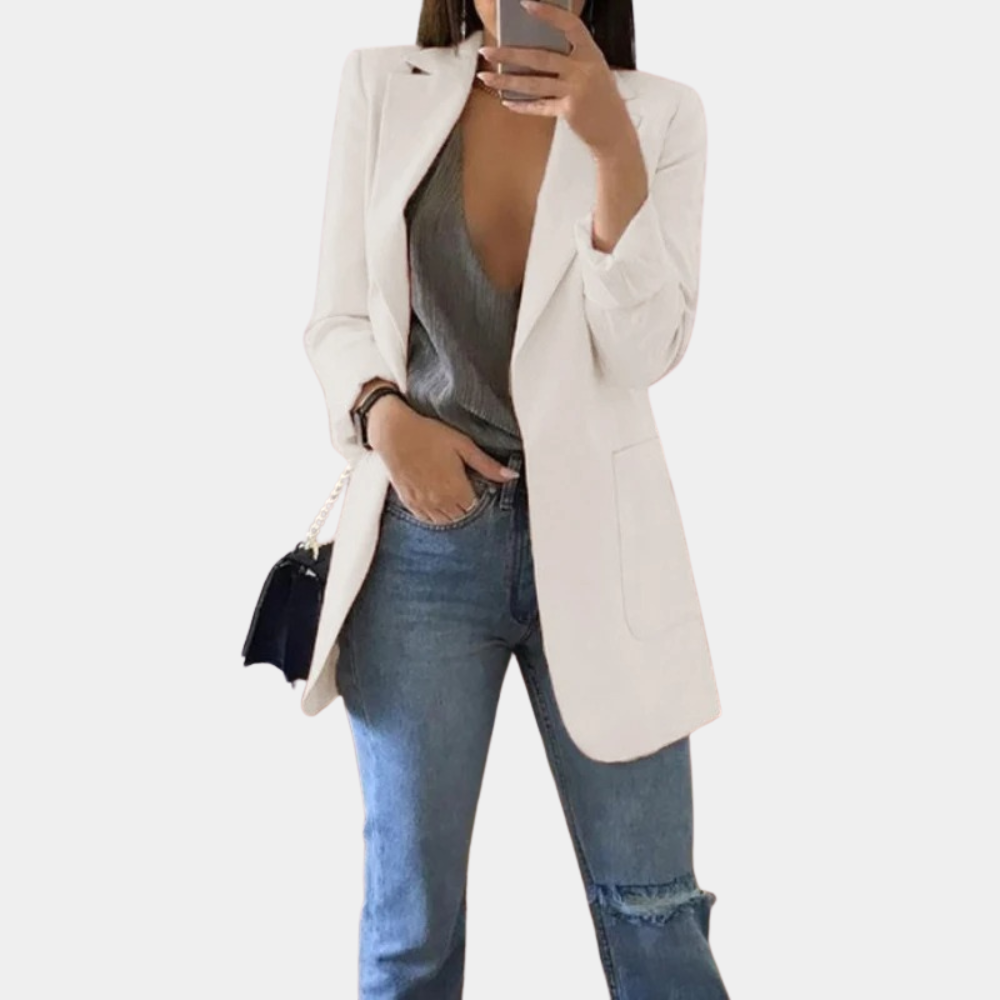 Women's Long Blazer – Elegant Neat Style for Work and Leisure