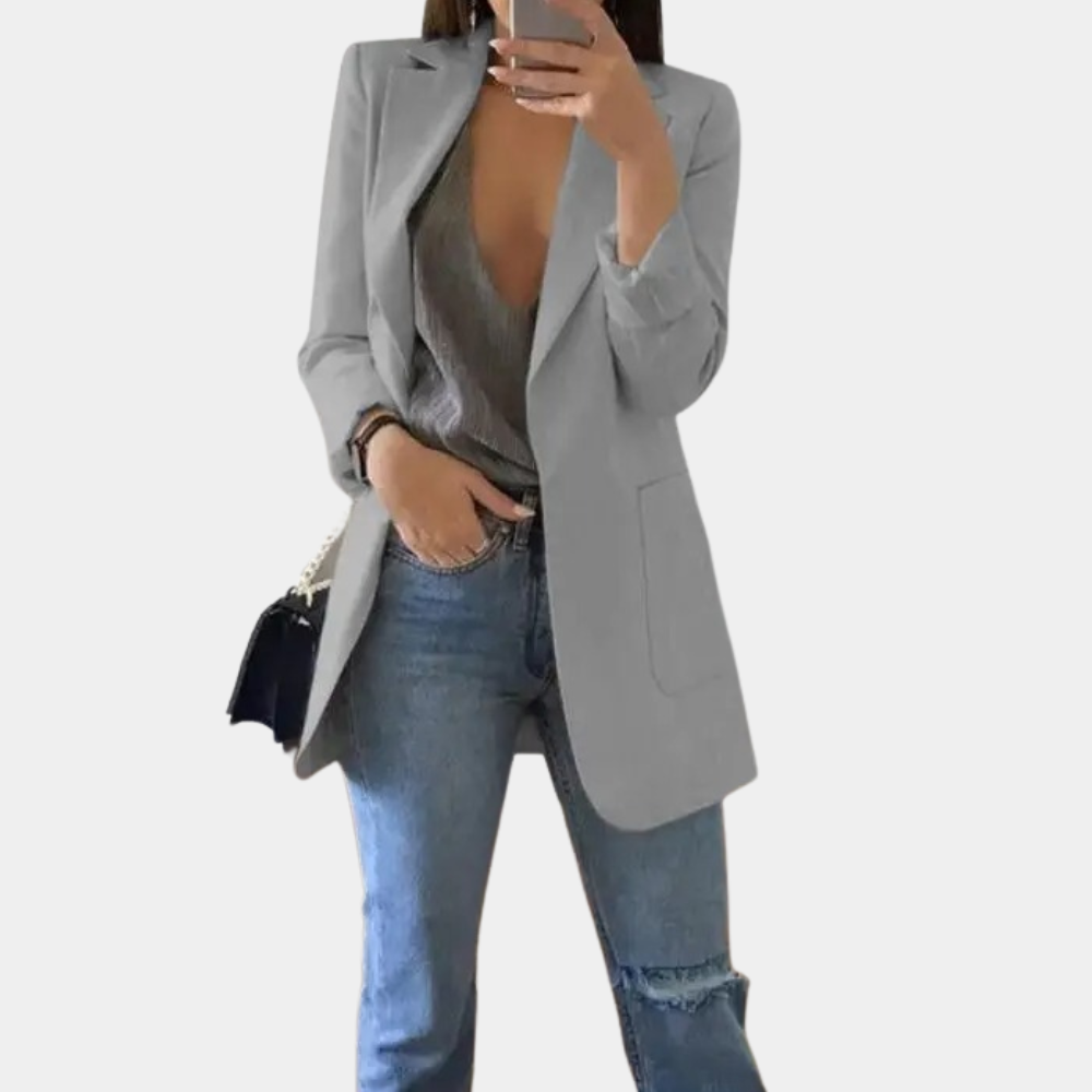 Women's Long Blazer – Elegant Neat Style for Work and Leisure