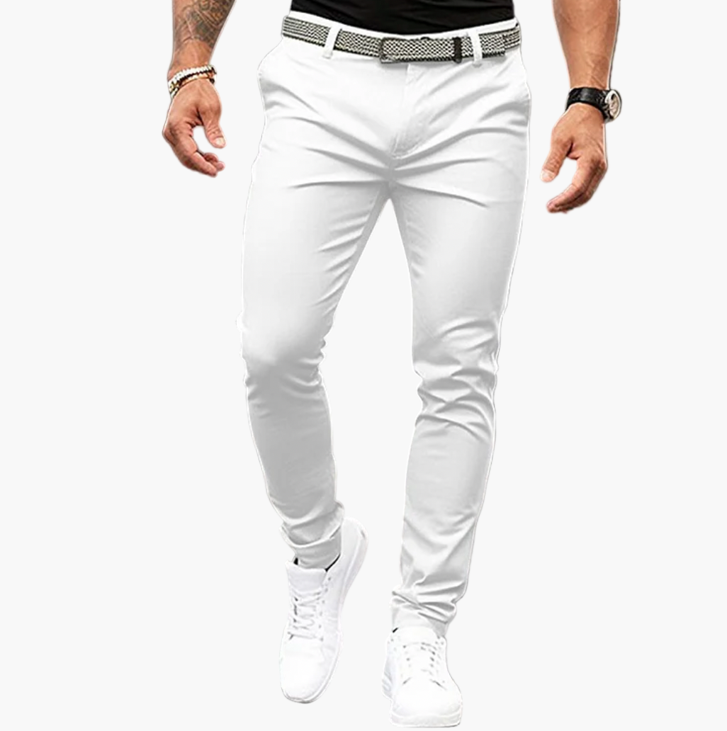 Men's Slim Fit Chino Pants Modern Style Business & Casual