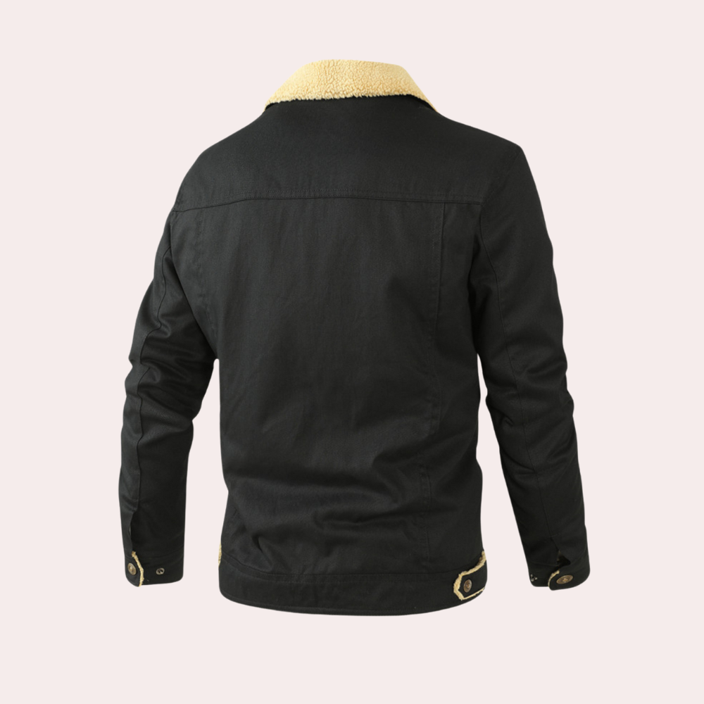 Heren Winter Bomberjack Vintage Stijl – Warme Outdoor Jas met Fleecevoering