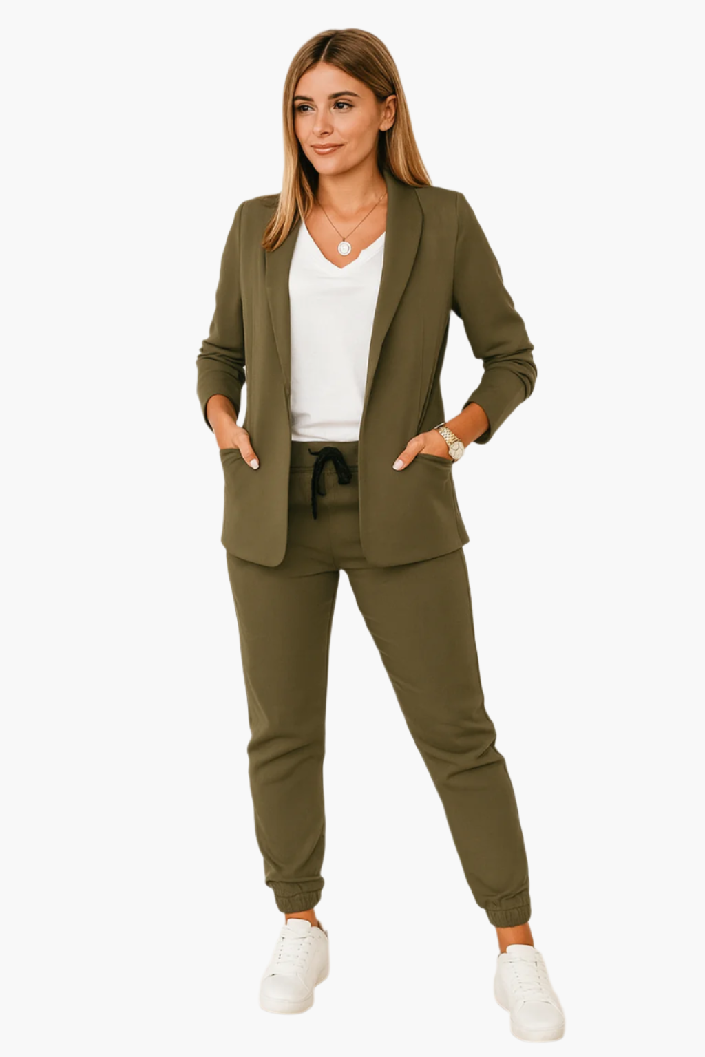 Women's Suit with Blazer and Trousers in Modern Fit