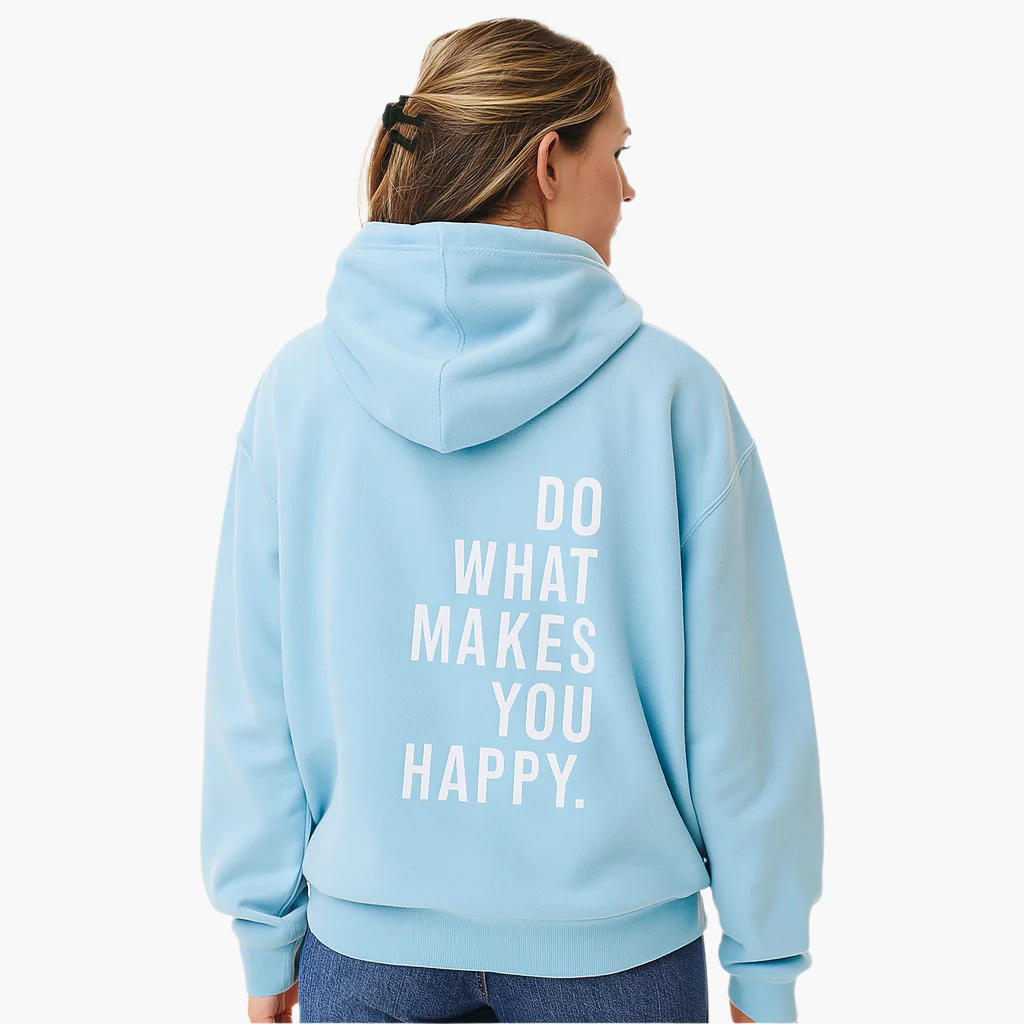 Women's Comfortable Hoodie with Text Print – Trendy Sweater for Leisure and Outdoor