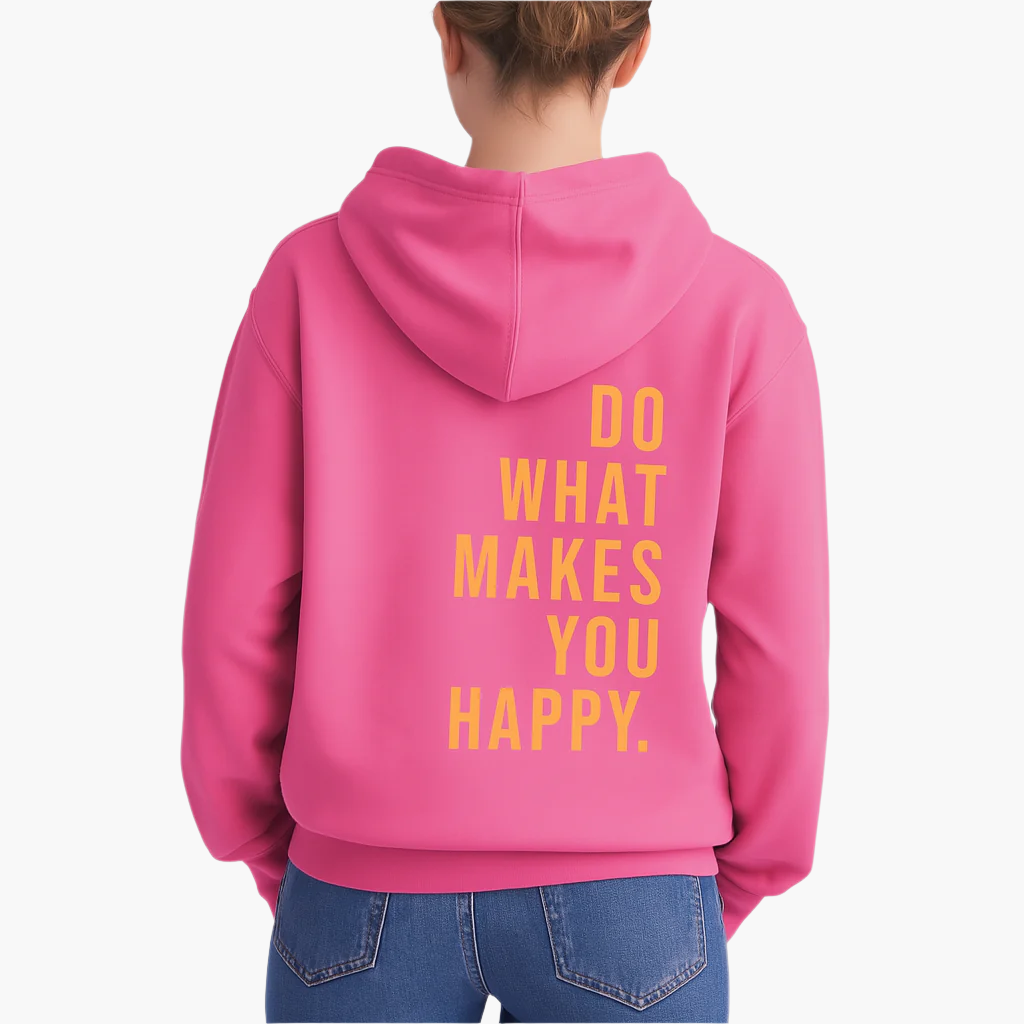 Women's Comfortable Hoodie with Text Print – Trendy Sweater for Leisure and Outdoor