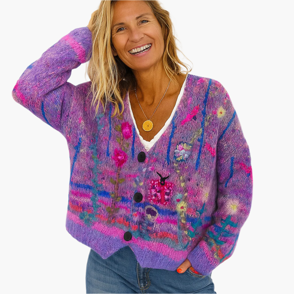 Women's Knitted Cardigan Artistic Design – Comfortable and Trendy for Every Occasion
