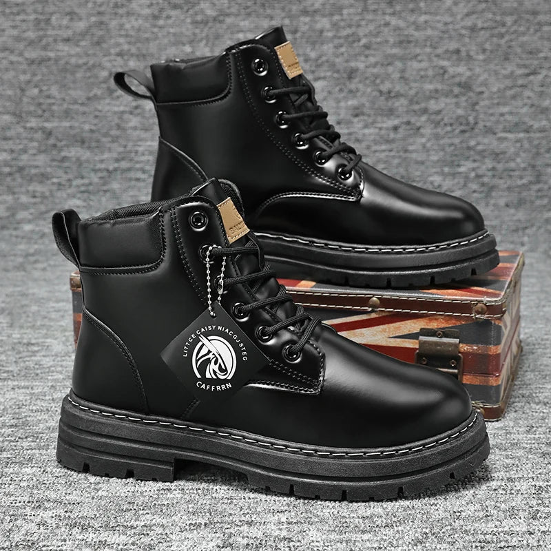 Heren Outdoor Enkelboots – Robuuste Mode Laarzen voor Avontuur en Dagelijks Gebruik
