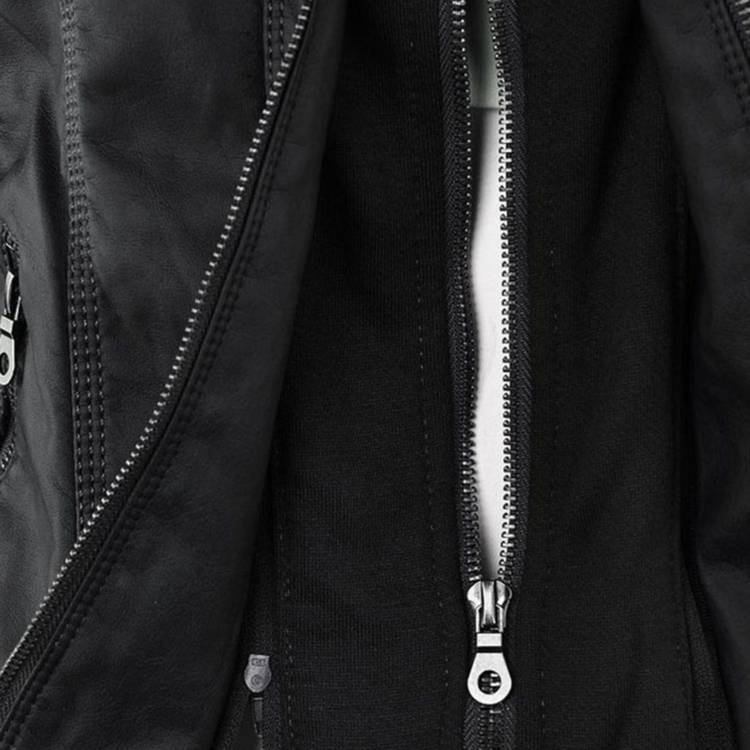 Women's Leather Jacket With Hood – Fashionable Water-Repellent Jacket For Every Occasion