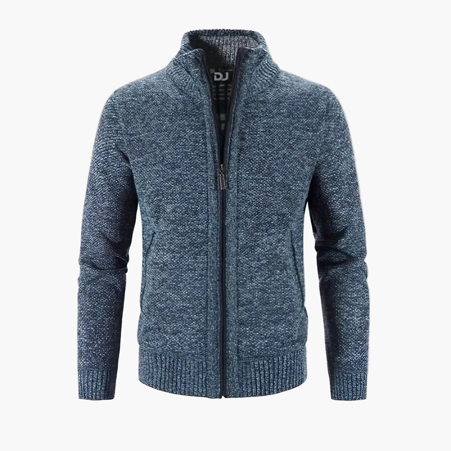 Men's Knitted Cardigan with Zipper – Stylish and Comfortable Cardigan for Work and Leisure