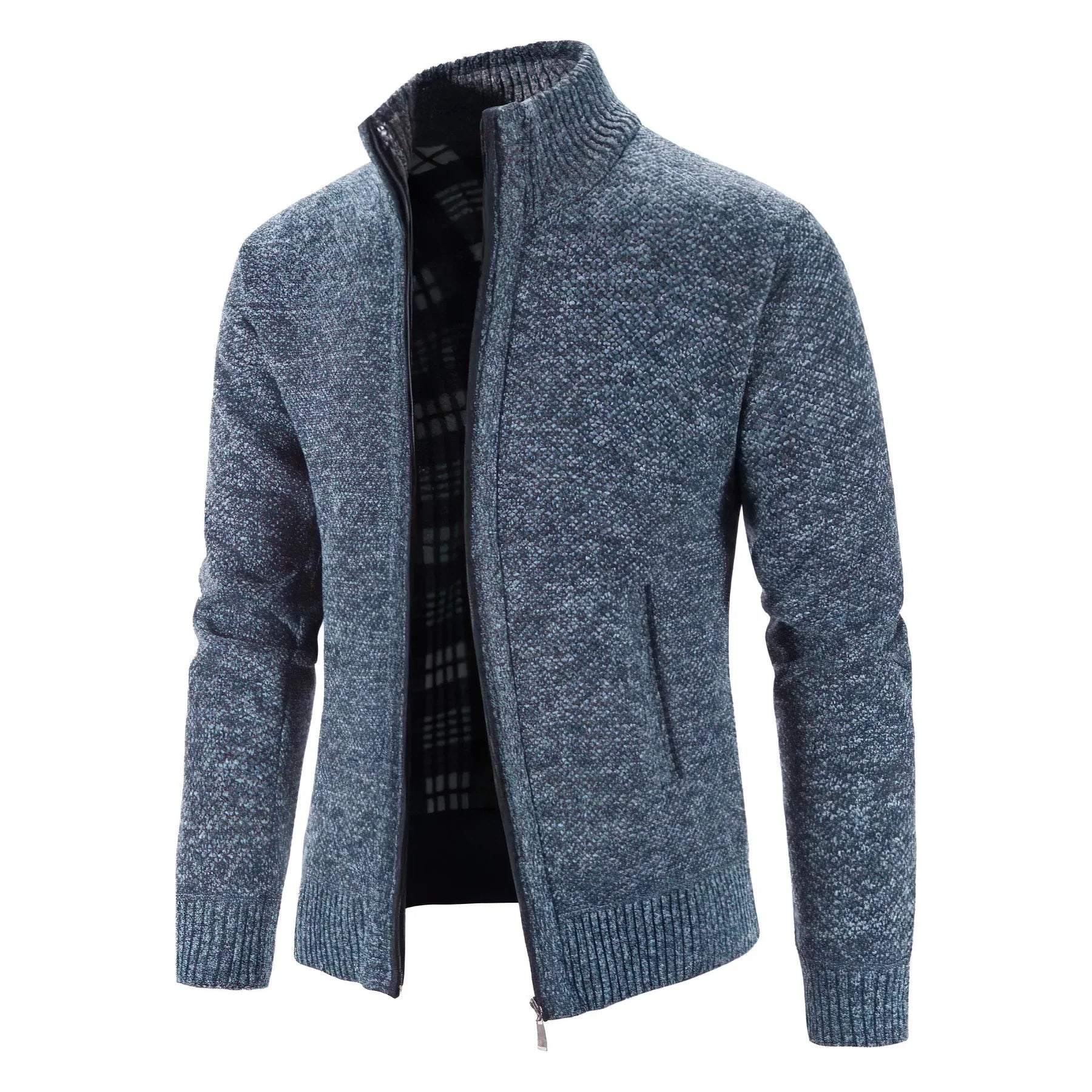 Men's Knitted Cardigan with Zipper – Stylish and Comfortable Cardigan for Work and Leisure