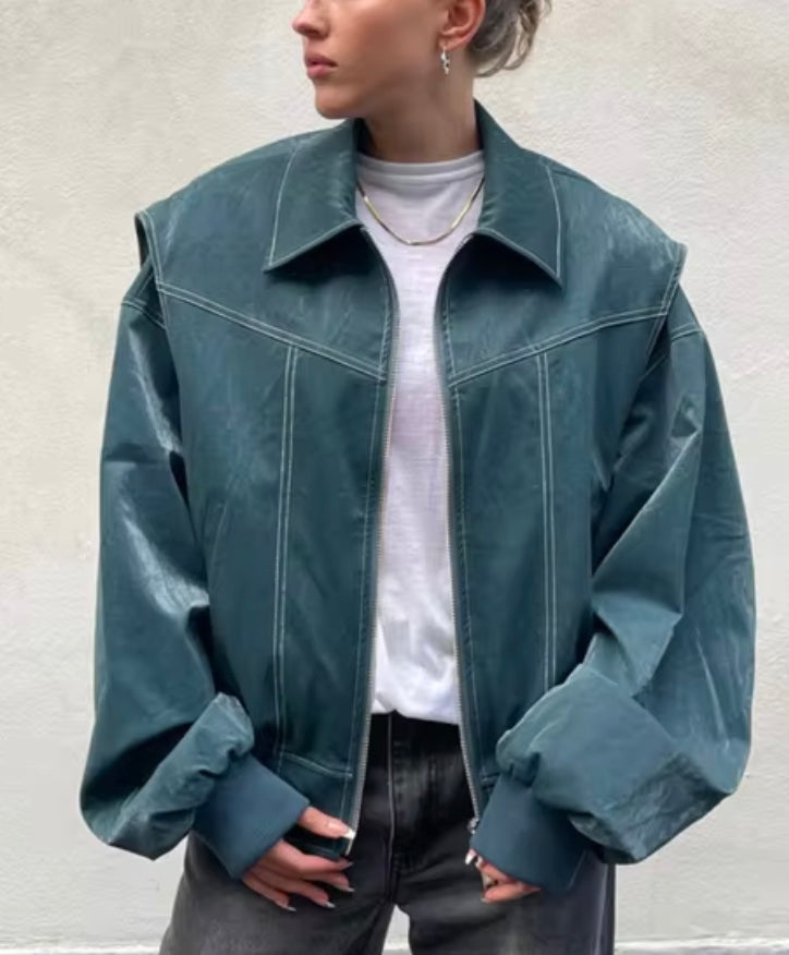 Women's Oversized Bomber Jacket – Trendy Streetwear Style – Casual Comfort for Every Day