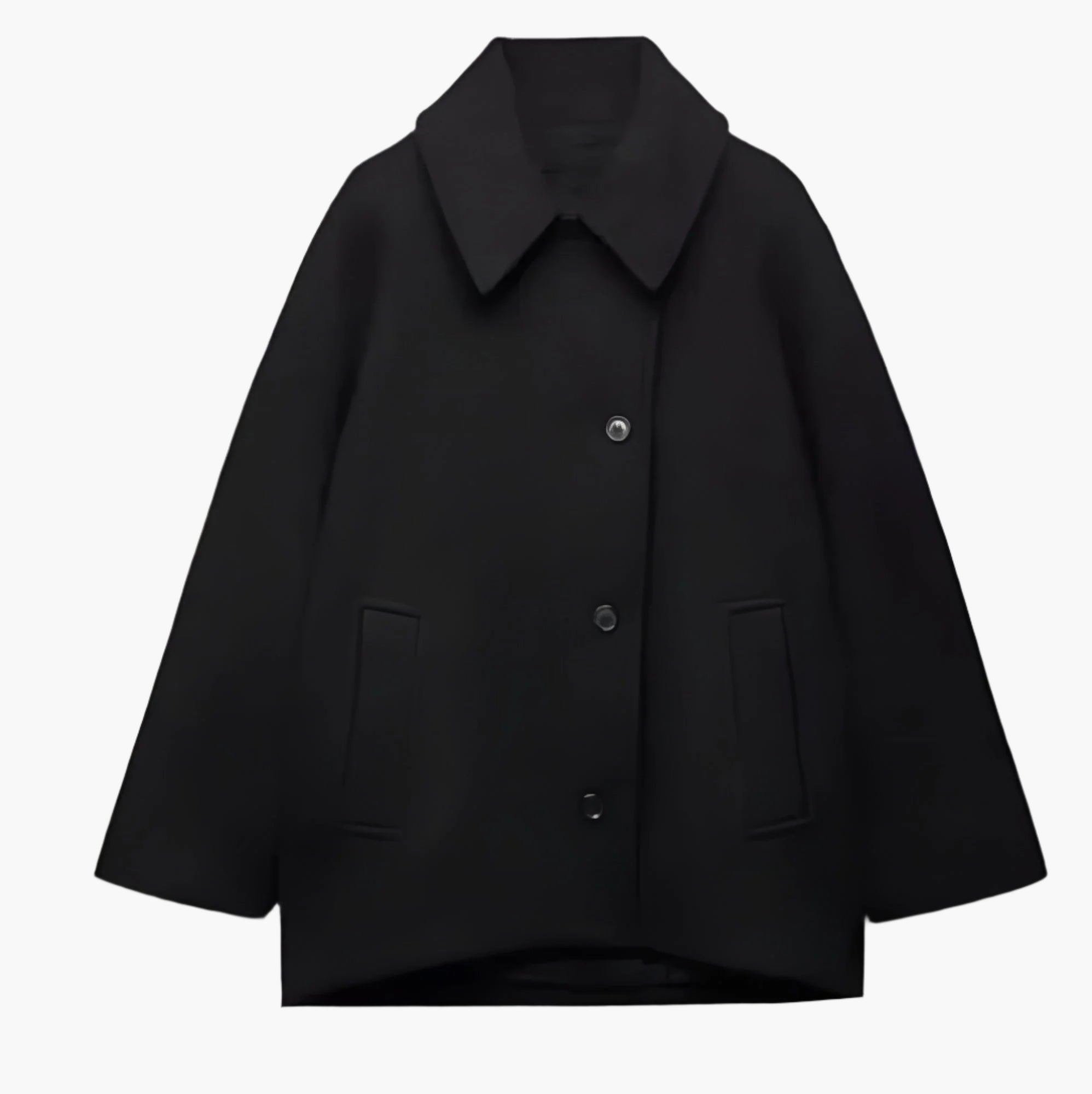 Women's oversized wool coat – fashionable boxy fit coat for autumn and winter, casual & chic