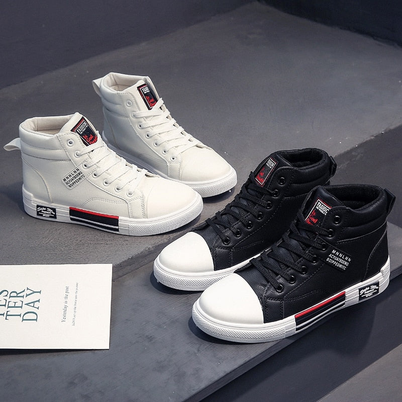 Men's High Sneakers Streetwear Style – Casual Fashion Shoes for Autumn and Winter