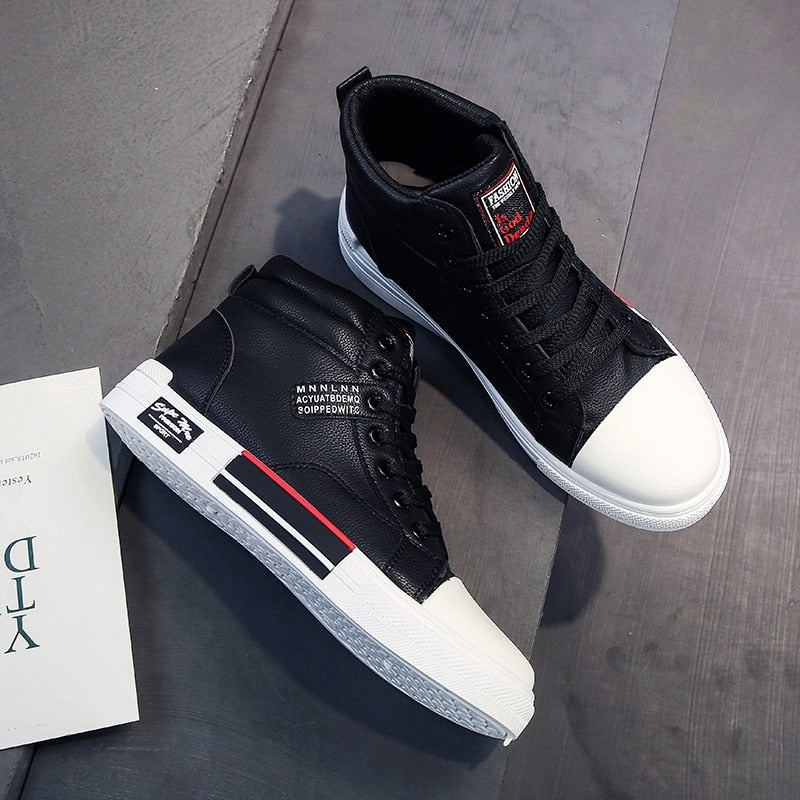Men's High Sneakers Streetwear Style – Casual Fashion Shoes for Autumn and Winter