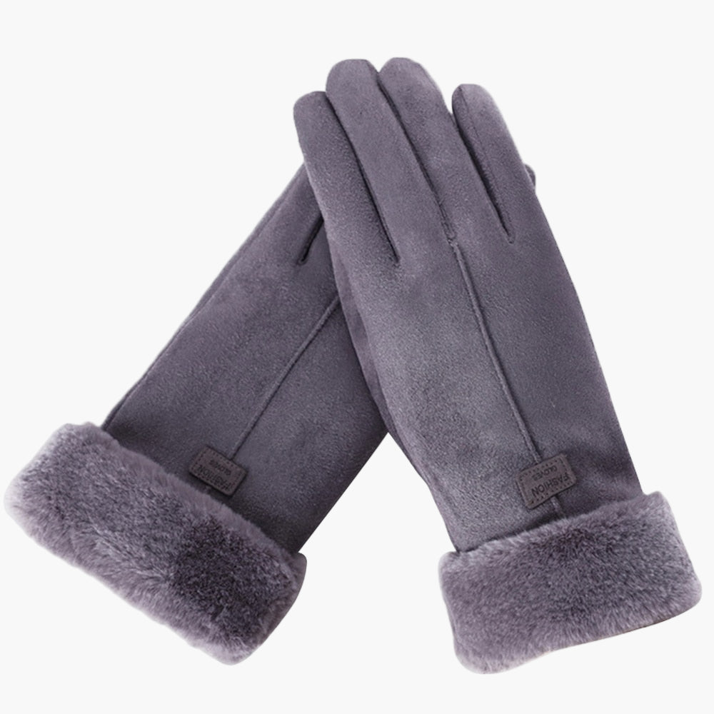 Women's Winter Gloves Touchscreen Waterproof Stylish Fluffy
