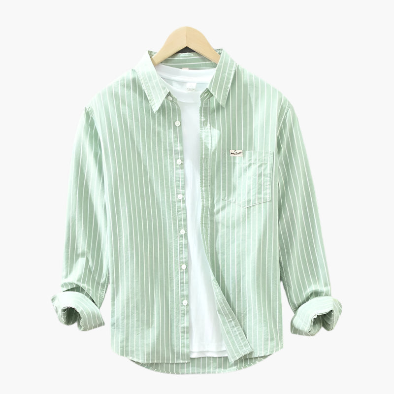 Men's Casual Striped Shirt – Elegant Comfort for Summer & Leisure Time