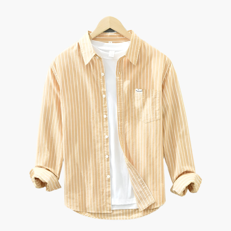 Men's Casual Striped Shirt – Elegant Comfort for Summer & Leisure Time
