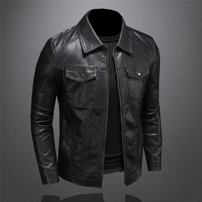 Men's Faux Leather Jacket Stylish Casual and Formal Coat