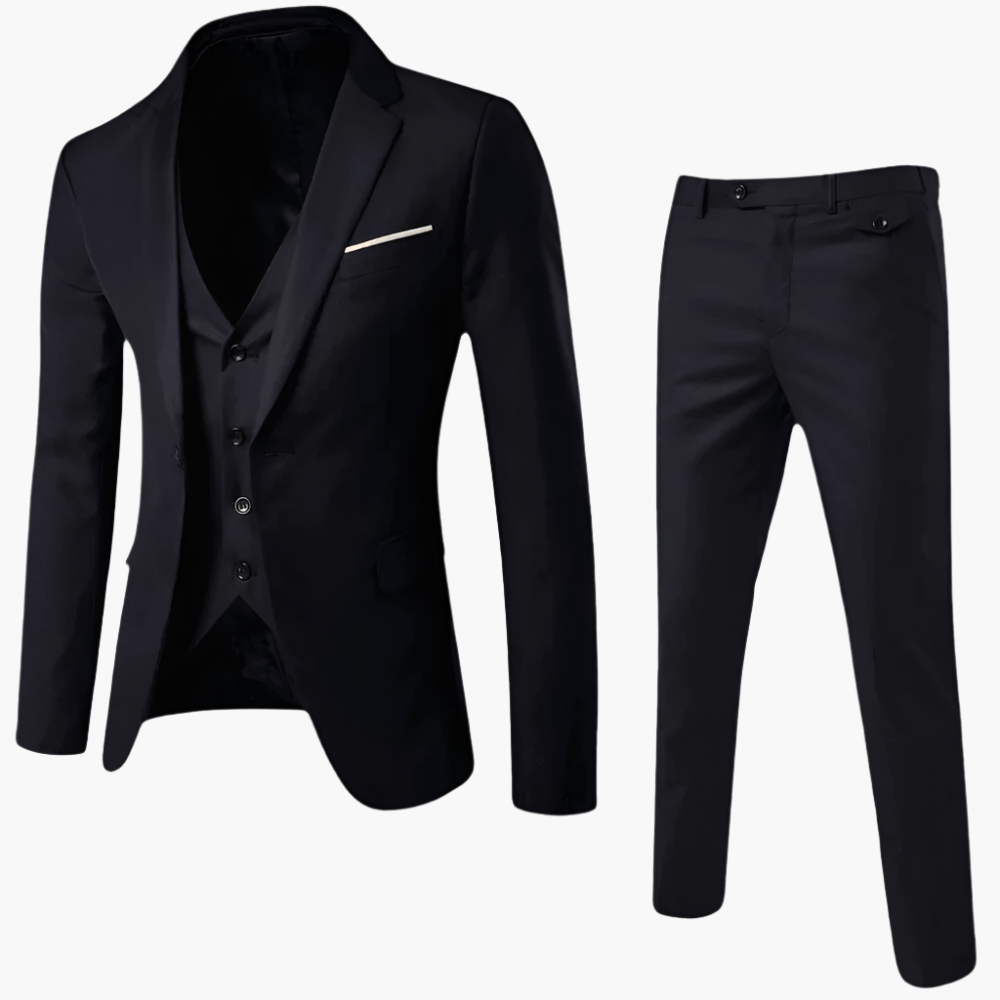 Men's Three-Piece Suit Slim Fit Business and Wedding Stylish Costume Set
