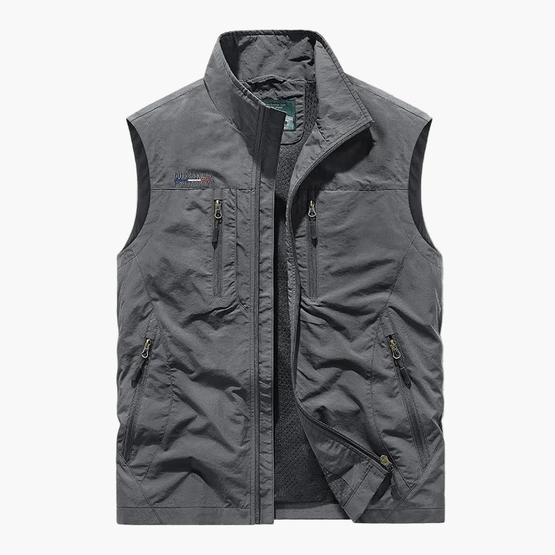 Men's Outdoor Bodywarmer – Functional Casual Sleeveless Cargo Vest for Hiking & Adventure