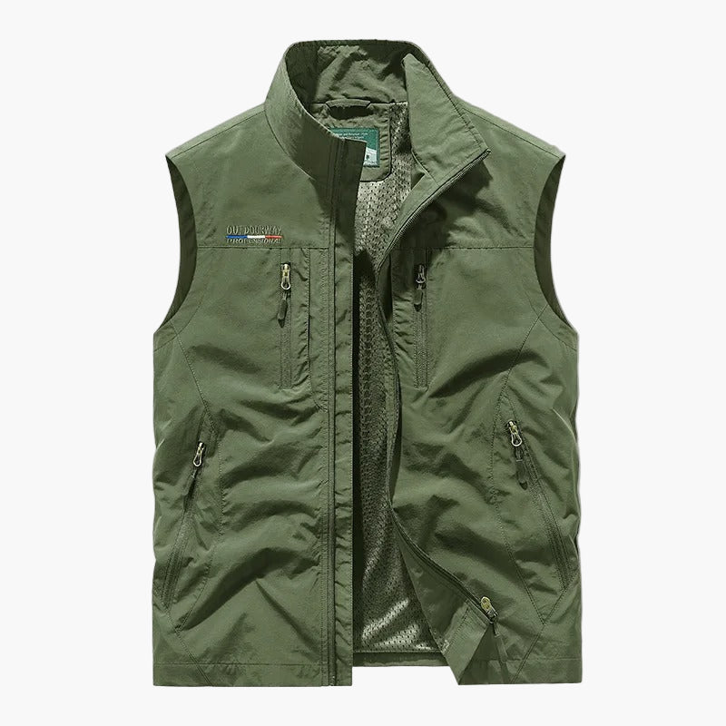 Men's Outdoor Bodywarmer – Functional Casual Sleeveless Cargo Vest for Hiking & Adventure