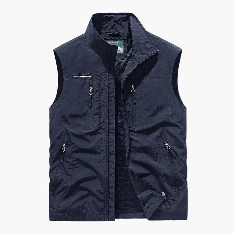 Men's Outdoor Bodywarmer – Functional Casual Sleeveless Cargo Vest for Hiking & Adventure