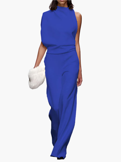 Women's Elegant Sleeveless Jumpsuit with Wide Legs – Stylish and Comfortable for Party and Office