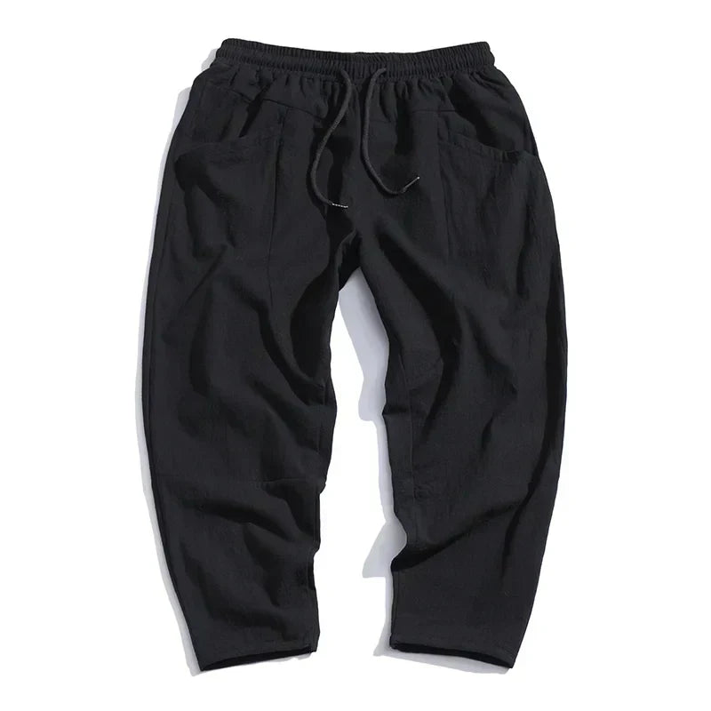 Men's Relaxed Cropped Pants Casual Style For Daily Use