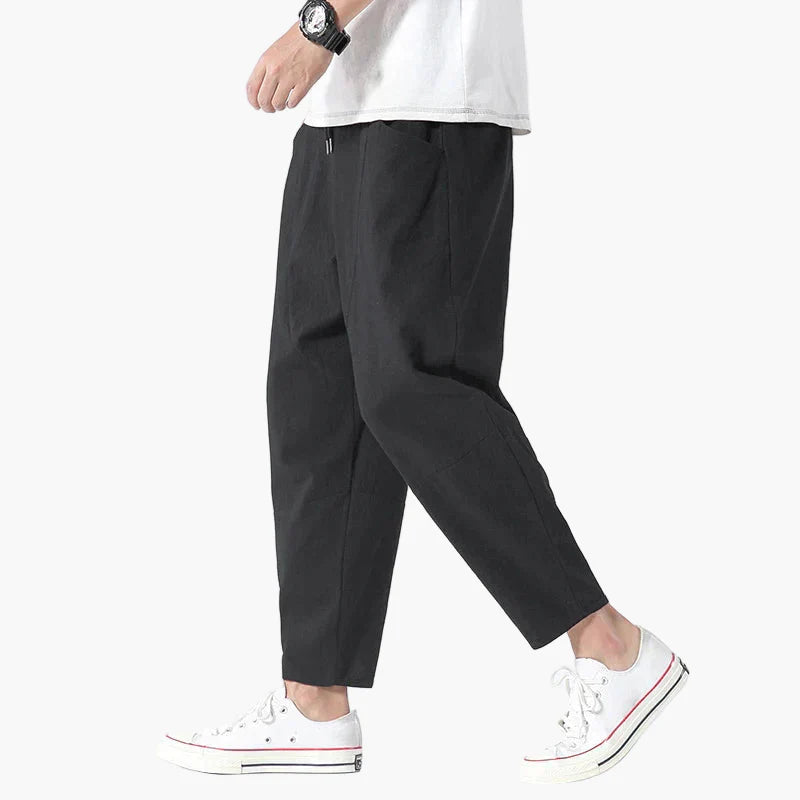Men's Relaxed Cropped Pants Casual Style For Daily Use