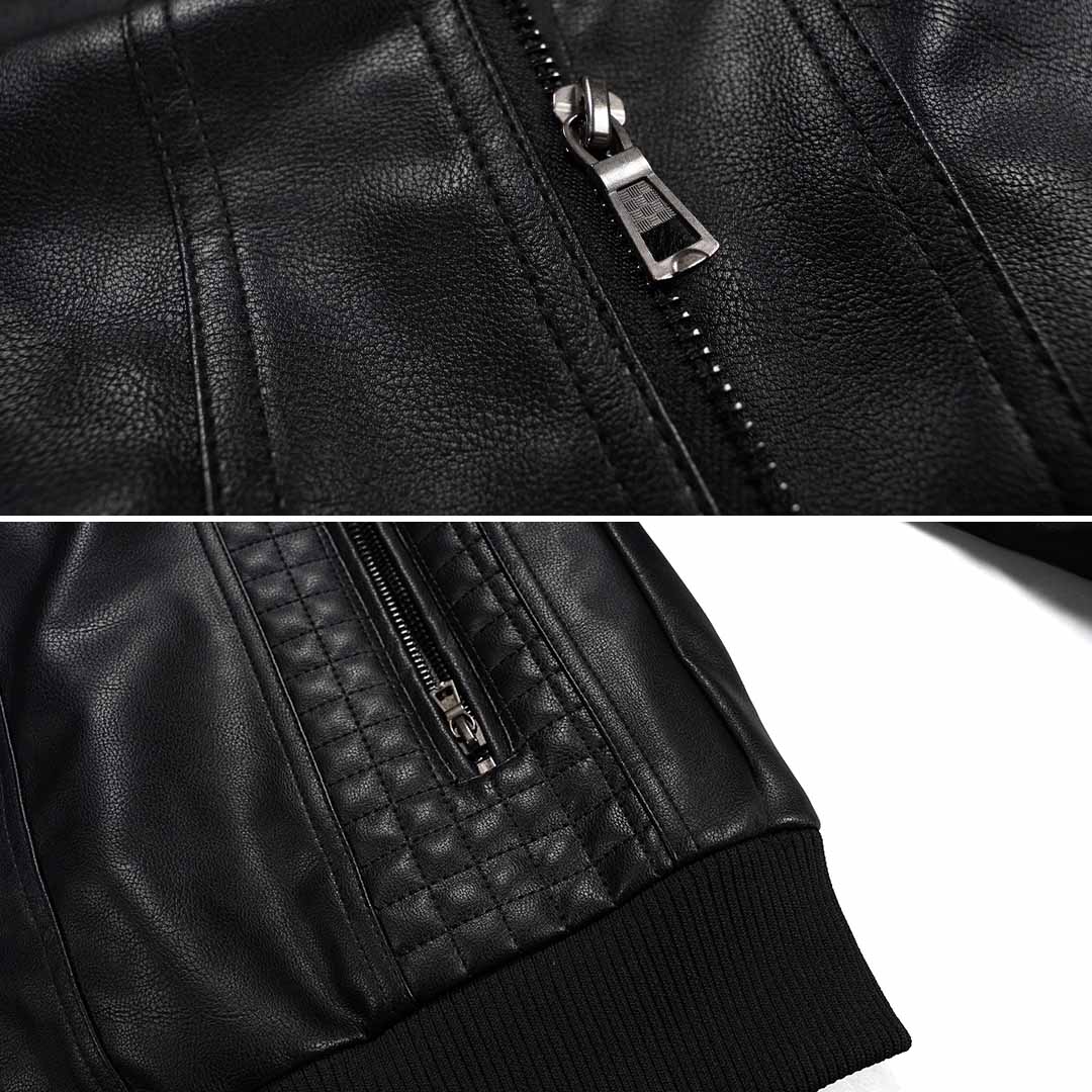 Men's Motorcycle Jacket Streetwear Style with Detachable Hood – Casual Fashion Jacket for Every Occasion