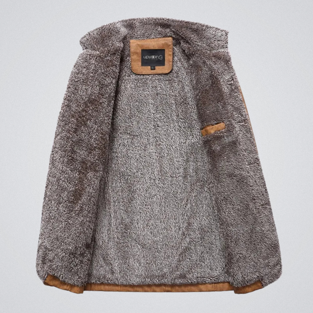 Men's Winter Jacket with Fleece Lining – Stylish Casual Jacket for Cold Days