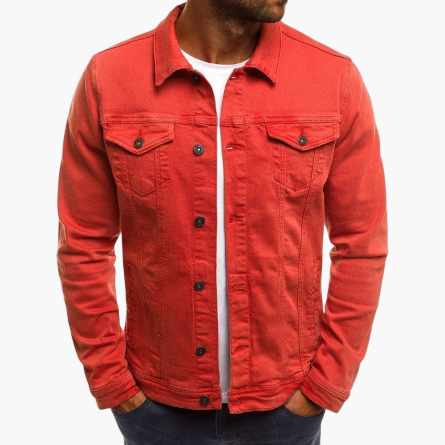 Heren Denim Werkjack Slim Fit Stijlvol en Comfortabel voor Elke Dag