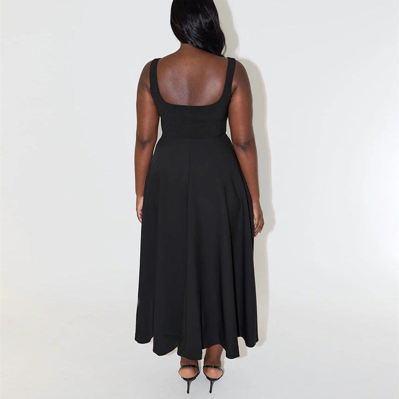 Women's Summer Elegant Maxi Dress with Shoulder Straps – Perfect for Parties and Casual Outings
