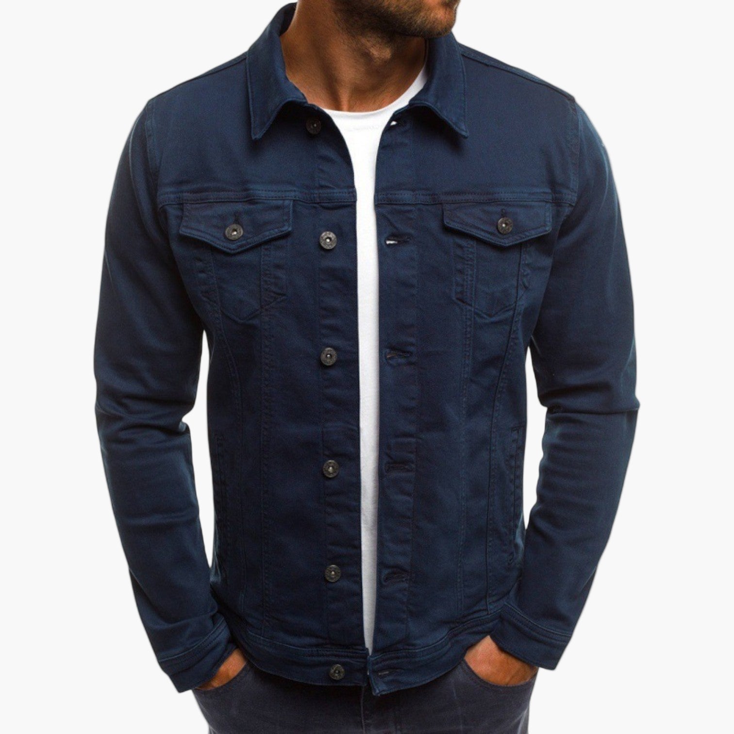 Heren Denim Werkjack Slim Fit Stijlvol en Comfortabel voor Elke Dag