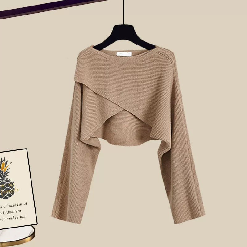 Women's Three-Piece Comfort Set – Fashionable Long-Sleeve Outfit for Home & Leisure Time
