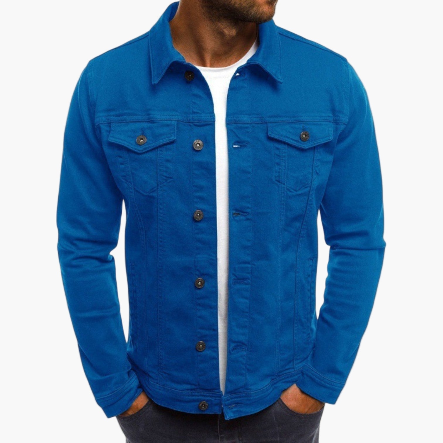 Heren Denim Werkjack Slim Fit Stijlvol en Comfortabel voor Elke Dag