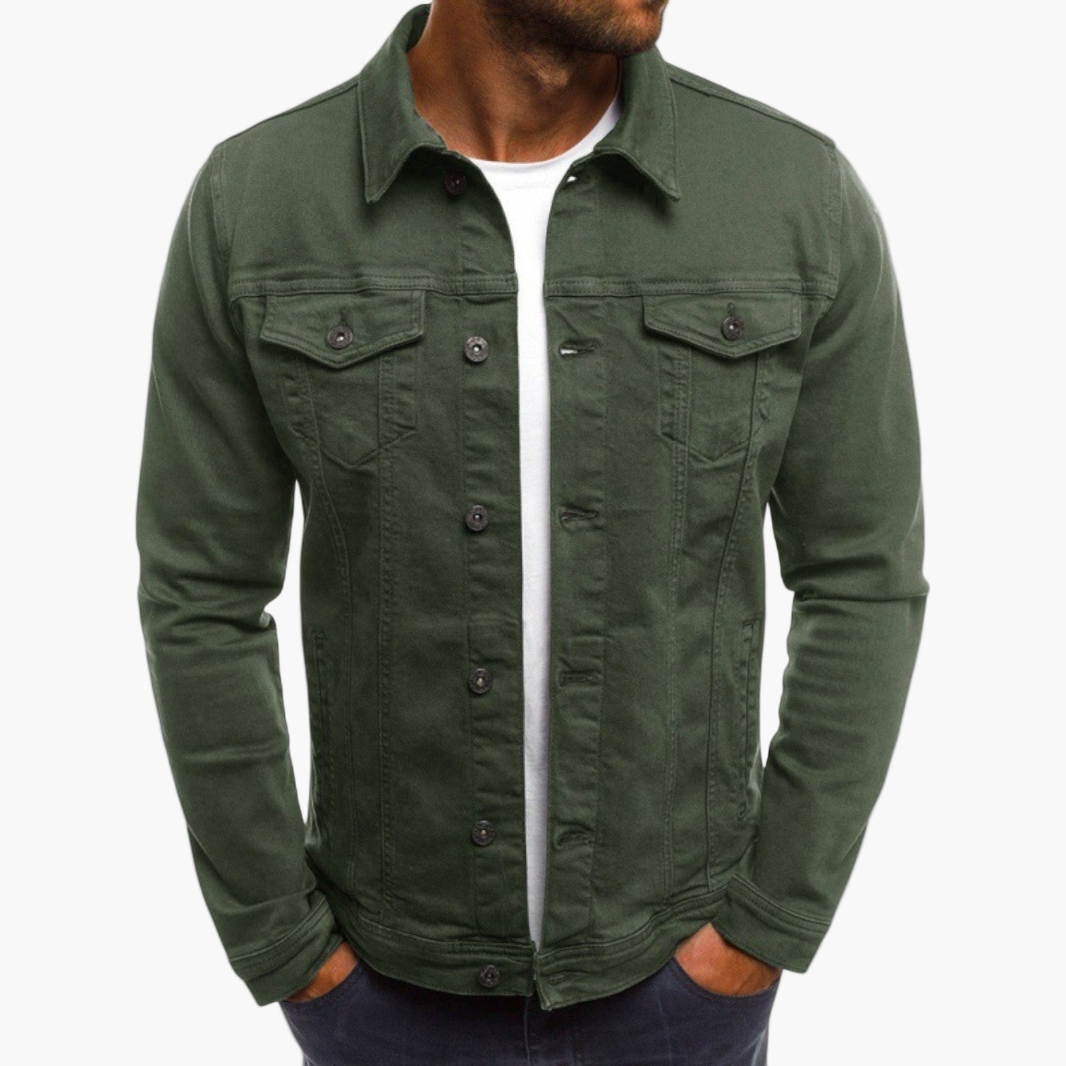 Heren Denim Werkjack Slim Fit Stijlvol en Comfortabel voor Elke Dag