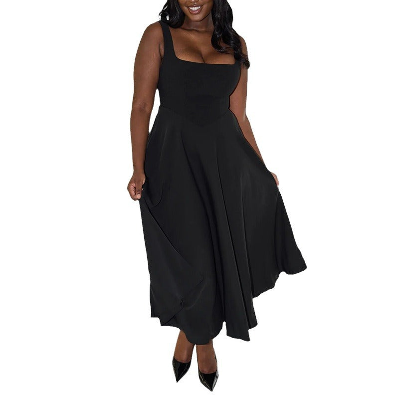 Women's Summer Elegant Maxi Dress with Shoulder Straps – Perfect for Parties and Casual Outings