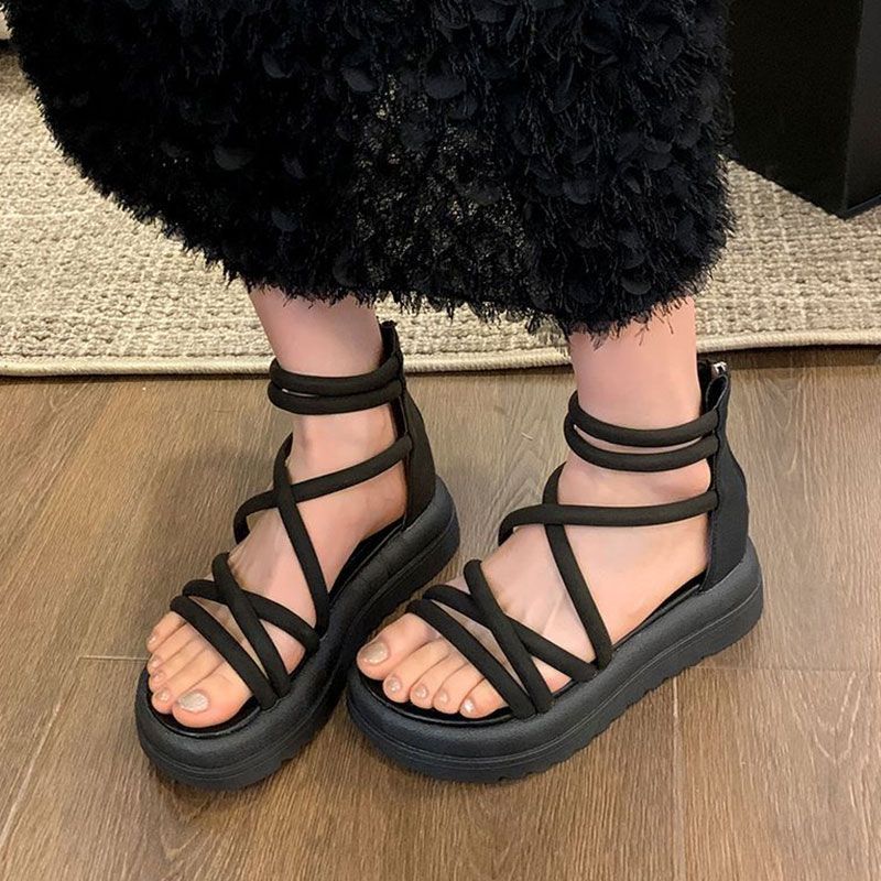 Christine – Women's Platform Sandals with Cross Straps