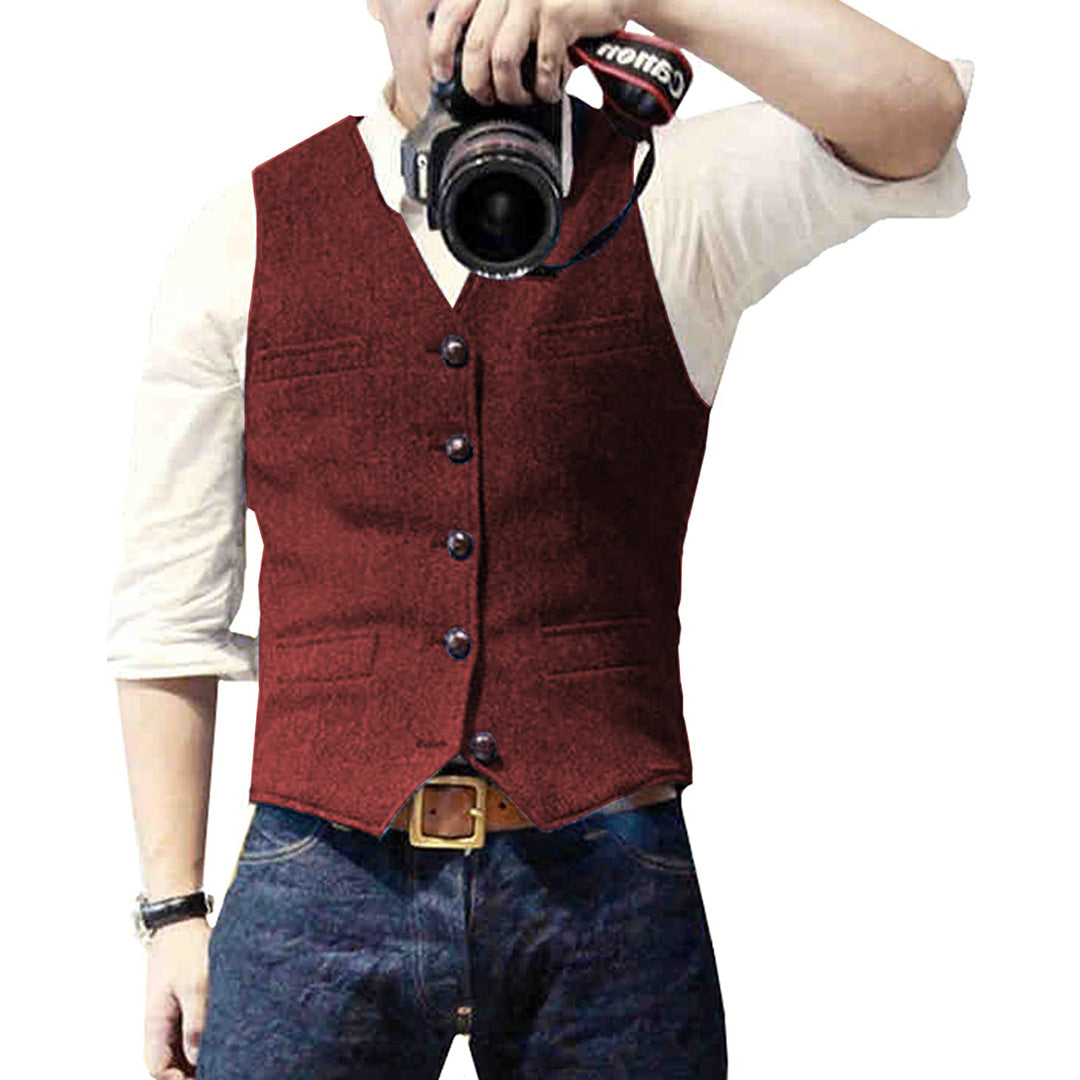Heren Gilet Casual Klassiek Stijlvol – Perfect voor Elke Gelegenheid
