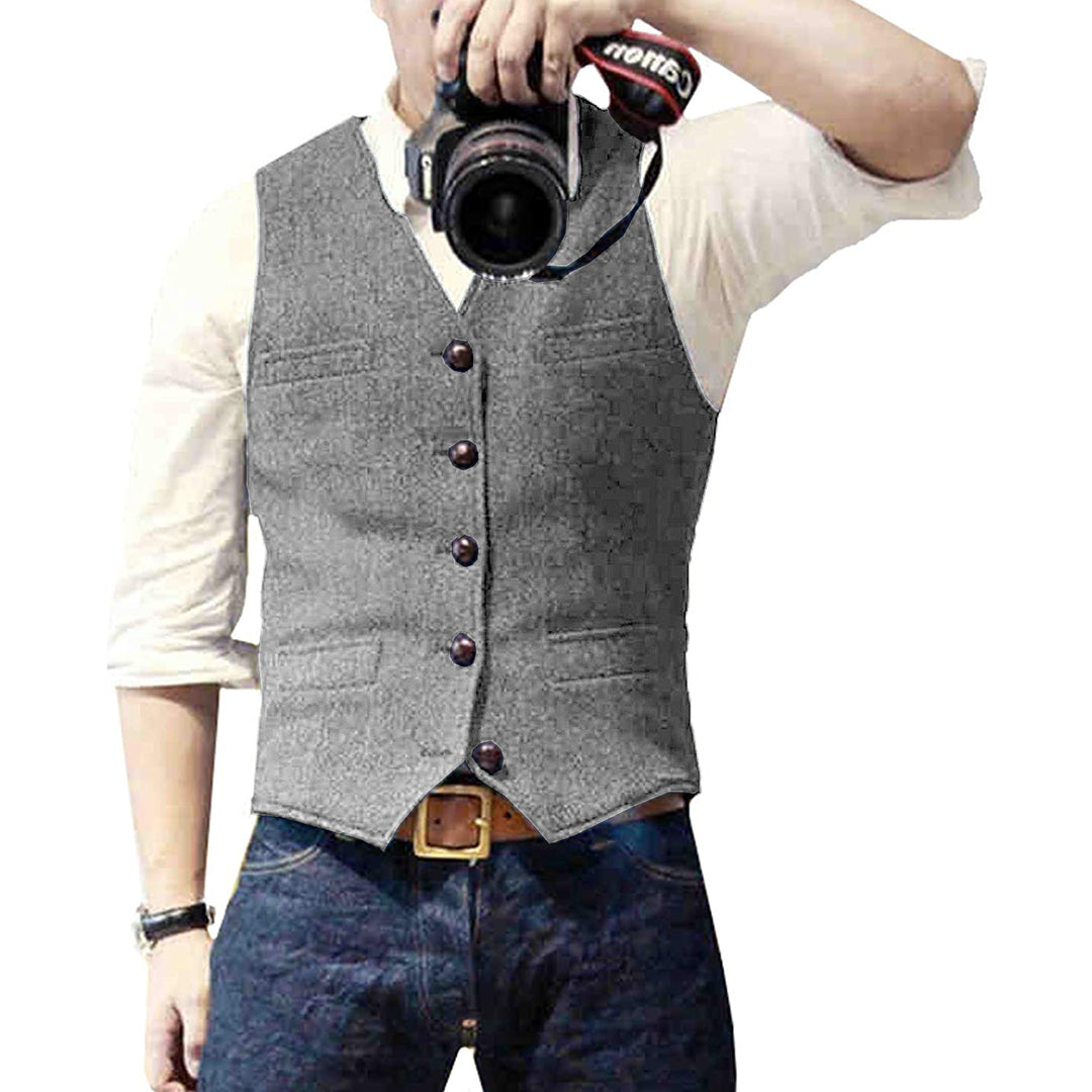 Heren Gilet Casual Klassiek Stijlvol – Perfect voor Elke Gelegenheid