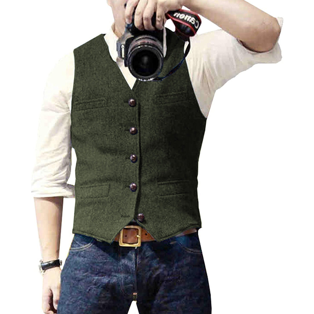 Heren Gilet Casual Klassiek Stijlvol – Perfect voor Elke Gelegenheid