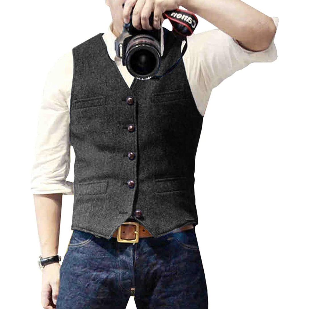 Heren Gilet Casual Klassiek Stijlvol – Perfect voor Elke Gelegenheid